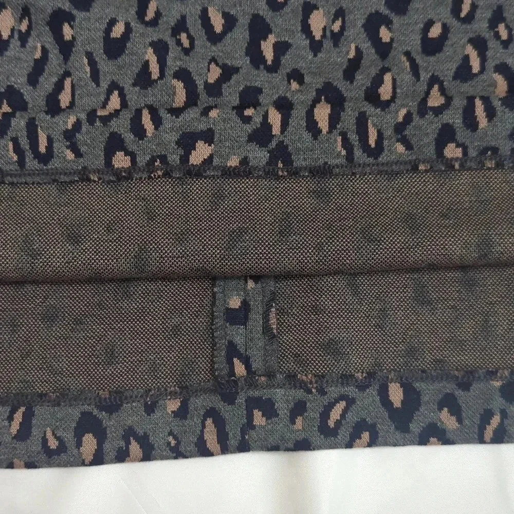Nicole Miller 3/4 Sleeve Dress Color Grey Leopard Size S - Picture 11 of 14
